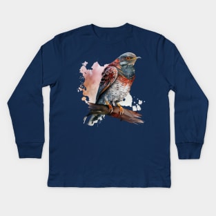 Cuckoo Bird On A Tree 7.0 Kids Long Sleeve T-Shirt